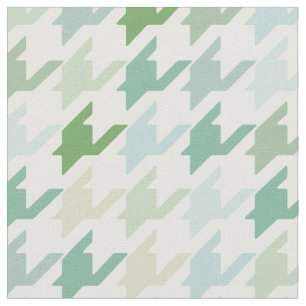 Trendy fashion shades of green houndstooth pattern fabric