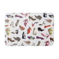 Trendy fashion shoes bathmat rug