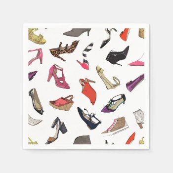 Trendy Fashion Shoes Paper Napkins by ComicDaisy at Zazzle