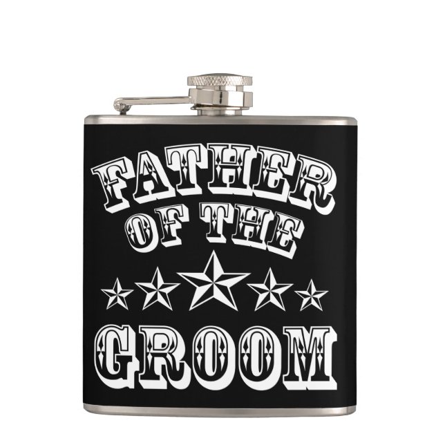 Trendy Father Of The Groom Flask (Front)