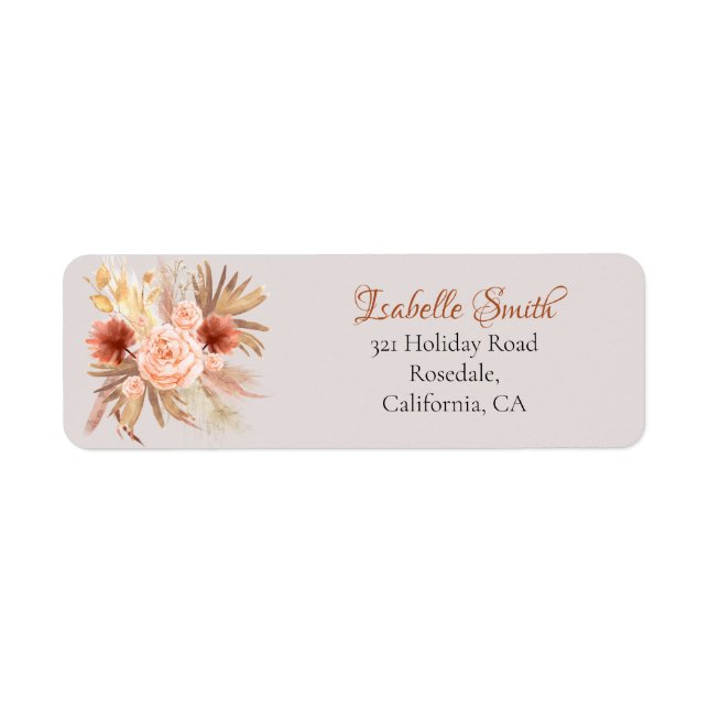 Trendy Faux Copper Distressed Metal Wedding Invite Label (Front)