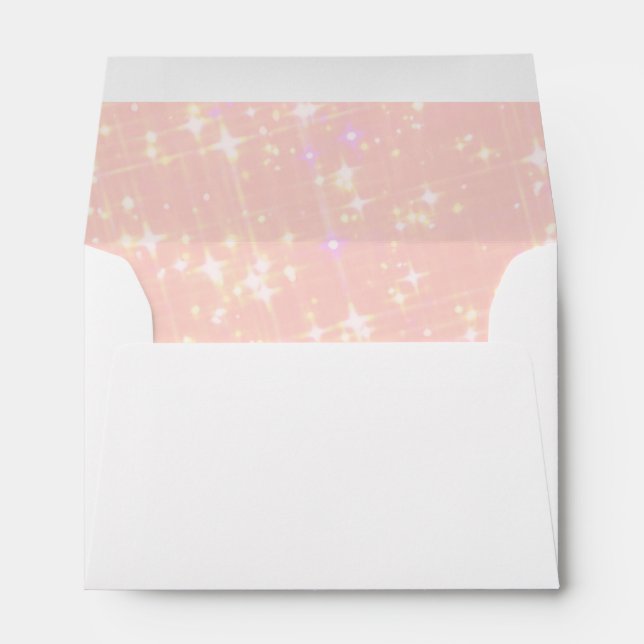 Trendy faux glitter Pink Glitter Envelope (Back (Bottom))