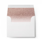 Trendy Faux Glitter Rose Gold Elegant 5x7 Envelope