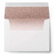 Trendy Faux Glitter Rose Gold Elegant 5x7 Envelope Trendy Faux Glitter Rose Gold Elegant 5x7 Envelope