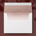Trendy Faux Glitter Rose Gold Elegant 5x7 Envelope<br><div class="desc">Ombre Trendy Faux Glitter Rose Gold Elegant 5x7 Envelope A white 5x7 envelope with a blush pink Rose Gold Glitter Lining Inside. This elegant and chic ombre rose gold envelope is a classy way to send pastel pink blush girly invitations. Great for birthday, wedding, bachelorette party, bridal shower, sweet sixteen,...</div>