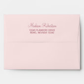 Trendy Faux Glitter Rose Gold Elegant 5x7 Envelope (Back (Top Flap))