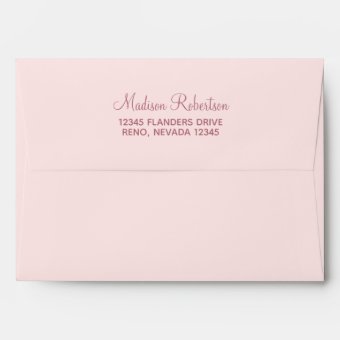 Trendy Faux Glitter Rose Gold Elegant 5x7 Envelope | Zazzle