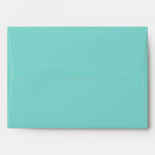 Trendy Faux Glitter Silver Teal Ombre Elegant 5x7 Envelope (Back (Top Flap))