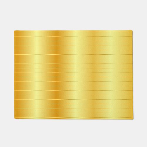 Trendy Faux Gold Custom Elegant Template Doormat