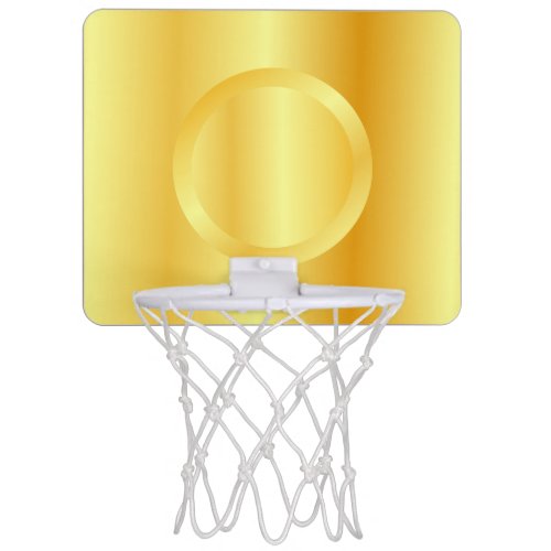 Trendy Faux Gold Elegant Glamorous Template Mini Basketball Hoop