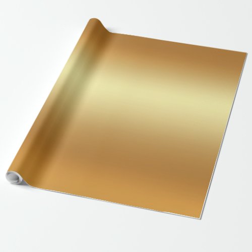 Trendy Faux Gold Elegant Modern Golden Gift Glossy Wrapping Paper