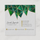 Trendy Faux Gold & Emerald Green Geometric Design