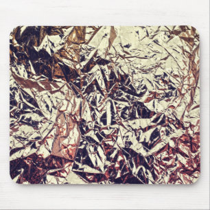 Trendy Faux Gold Leaf Crumbly Foil Mouse Pad