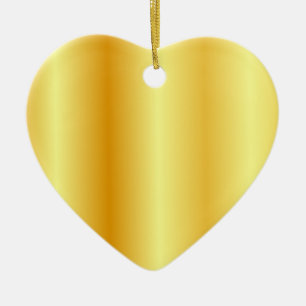Trendy Faux Gold Metallic Look Custom Blank Ceramic Ornament