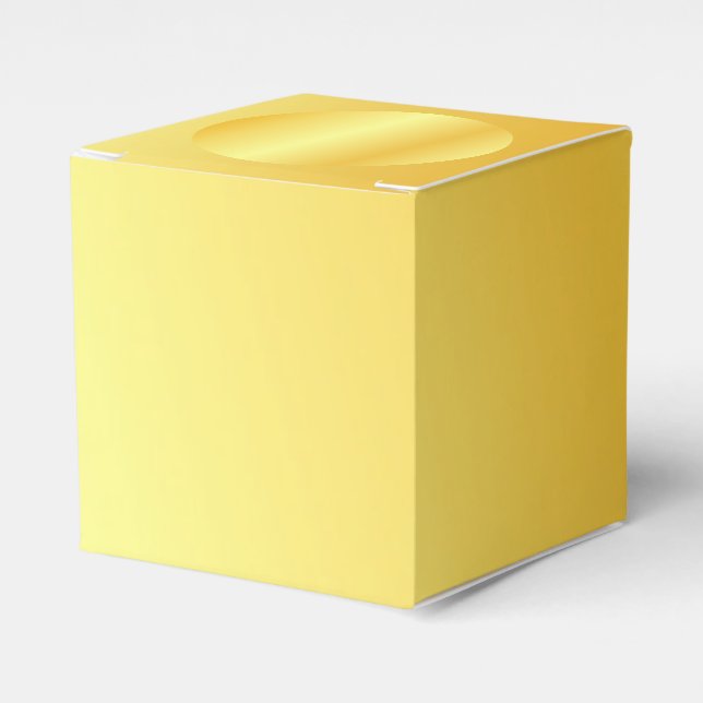 Trendy Faux Gold Metallic Look Elegant Modern Favor Boxes (Front Side)
