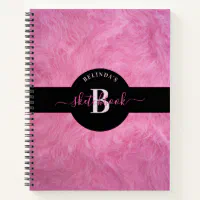 Personalized Elegant Pink Sketchbook Notebook, Zazzle