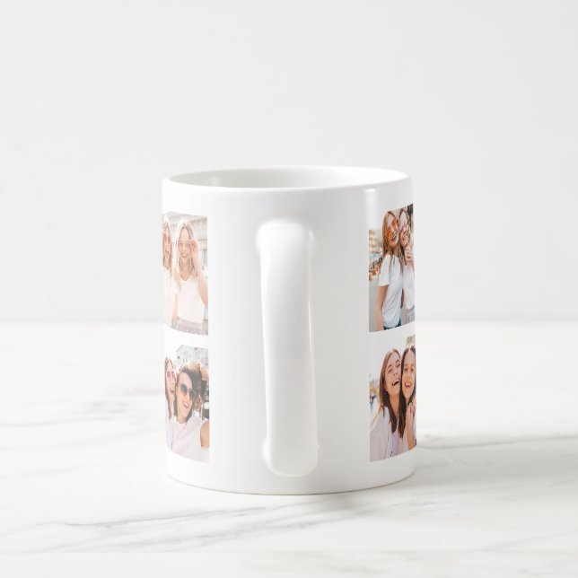 Trendy Faux Rose Gold Script, Best Friends Photo Coffee Mug