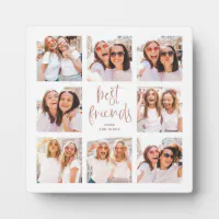 Trendy Faux Rose Gold Script, Best Friends Photo Coffee Mug