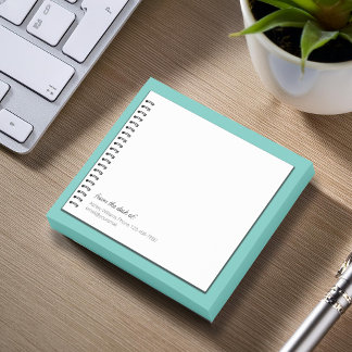 Trendy Faux Spiral Paper Monogram Post-It Notes