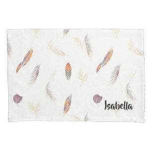 Trendy Feathers Luxury Boho Collection Pillow Case