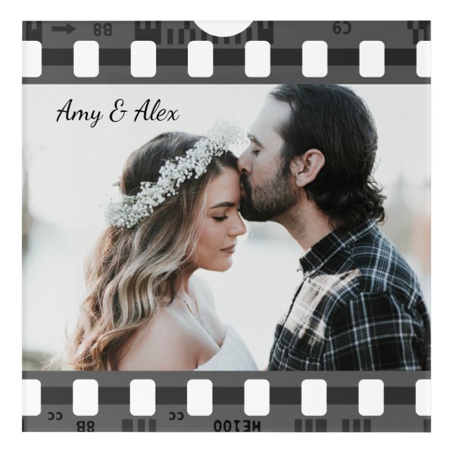 Trendy Film Reel Movie Personalized Picture Frame  Acrylic Print (Front)
