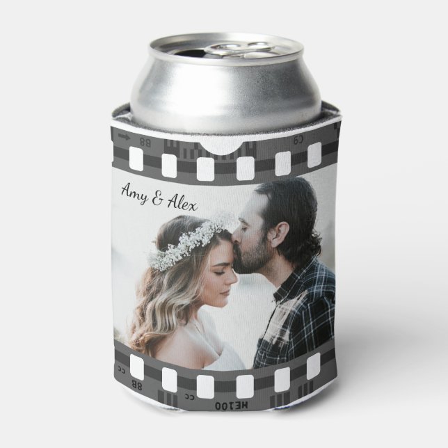 Trendy Film Reel Movie Personalized Picture Frame  Can Cooler (Can Front)