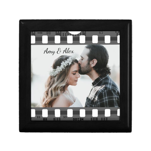 Trendy Film Reel Movie Personalized Picture Frame Gift Box (Front)