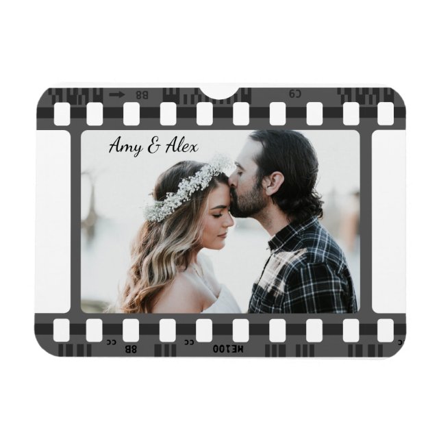 Trendy Film Reel Movie Personalized Picture Frame  Magnet (Horizontal)