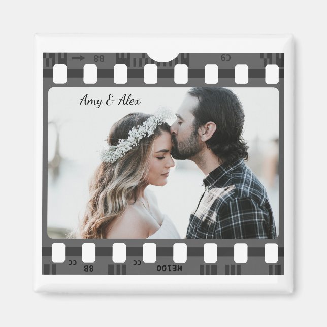 Trendy Film Reel Movie Personalized Picture Frame  Magnet (Front)
