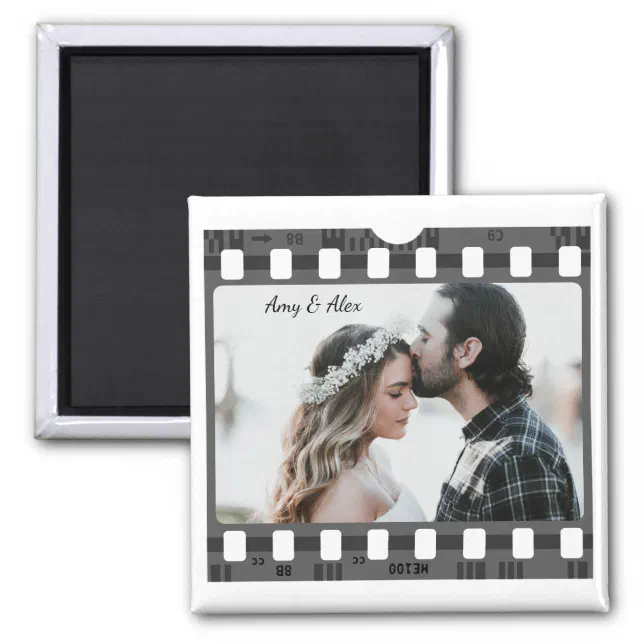 Trendy Film Reel Movie Personalized Picture Frame Magnet