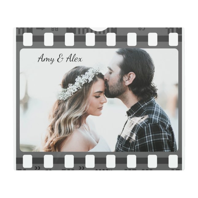 Trendy Film Reel Movie Personalized Picture Frame  Metal Print (Front)