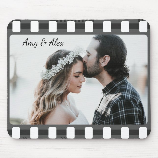 Trendy Film Reel Movie Personalized Picture Frame  Mouse Pad (Front)