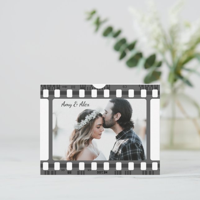 Trendy Film Reel Movie Personalized Picture Frame  Postcard (Standing Front)