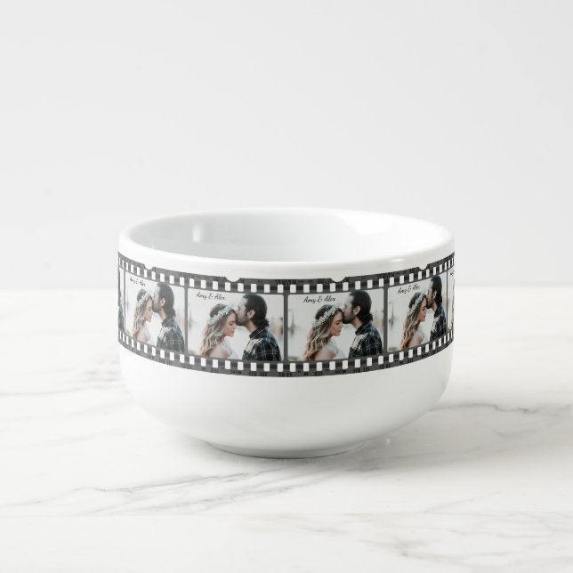 Trendy Film Reel Movie Personalized Picture Frame  Soup Mug (Front)