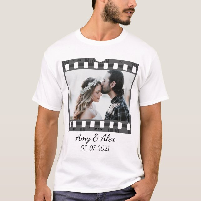 Trendy Film Reel Movie Personalized Picture Frame  T-Shirt (Front)