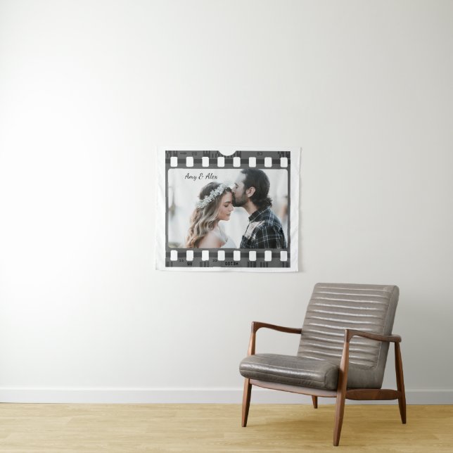 Trendy Film Reel Movie Personalized Picture Frame  Tapestry (In Situ (Horizontal))