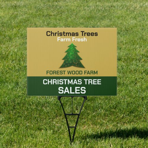 Trendy Fir Tree Christmas Tree Sales Yard Sign