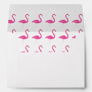Trendy Flamingo Wedding Invitation Envelope
