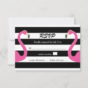 Trendy Flamingo Wedding RSVP