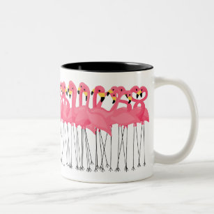 Trendy Flamingos Two-Tone Coffee Mug