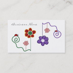 Trendy Floral Business Card