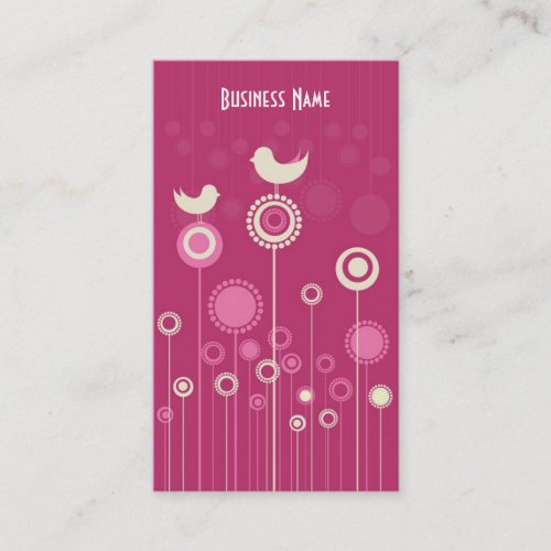 Trendy Floral Design Business Card