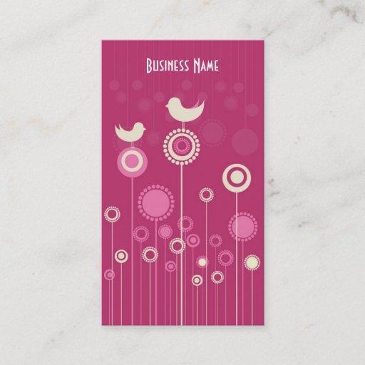Customizable Trendy Floral Design Business Card
