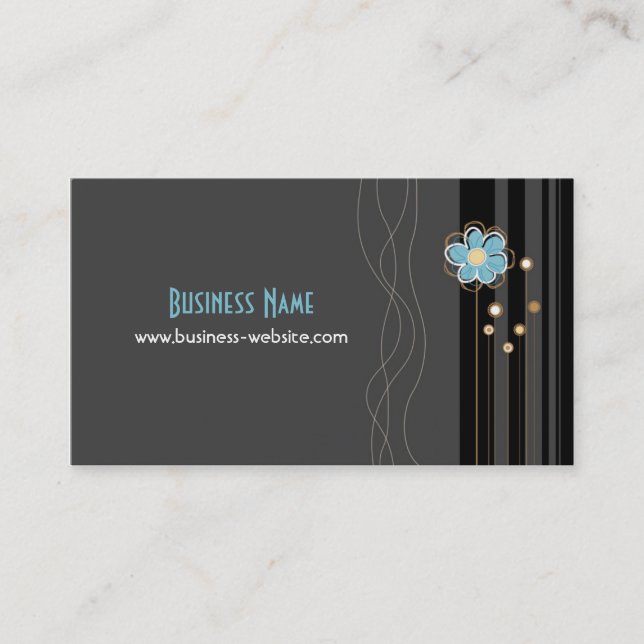 Trendy Floral Design Business Card (Front)
