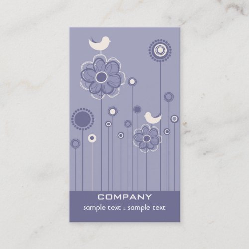 Trendy Floral Design Business Card