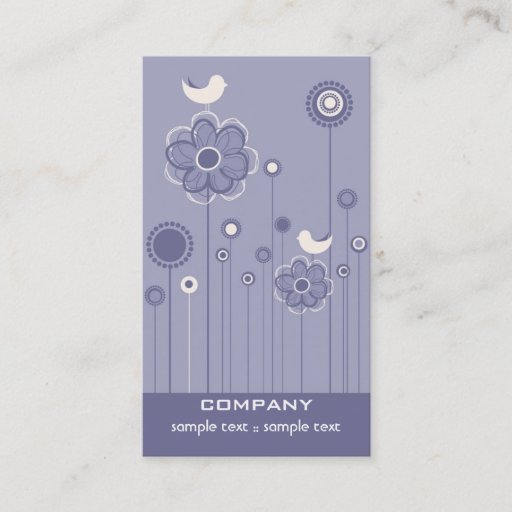 Customizable Trendy Floral Design Business Card