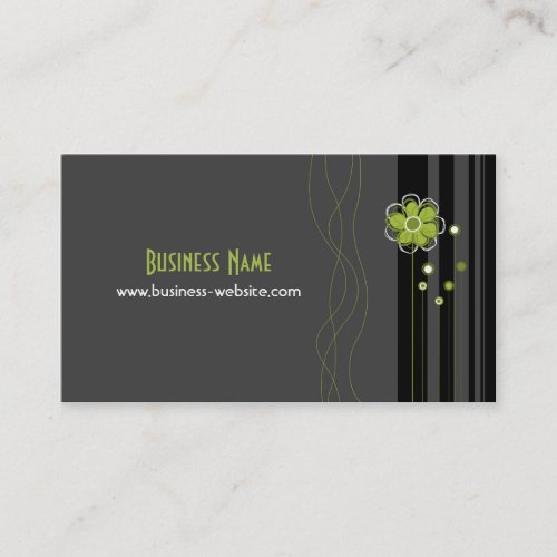 Trendy Floral Design Business Card