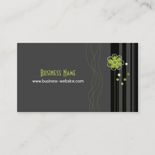 Customizable Trendy Floral Design Business Card