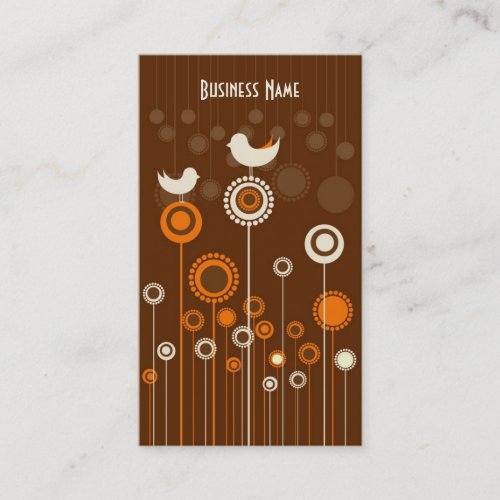 Trendy Floral Design Business Card