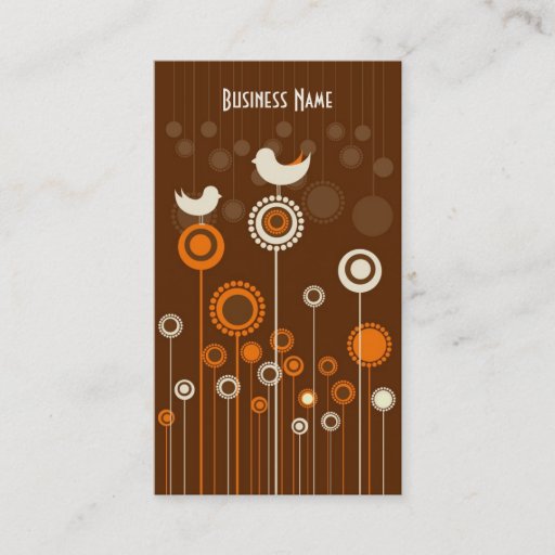 Customizable Trendy Floral Design Business Card